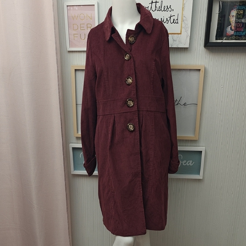 Chic Burgundy Trench Coat